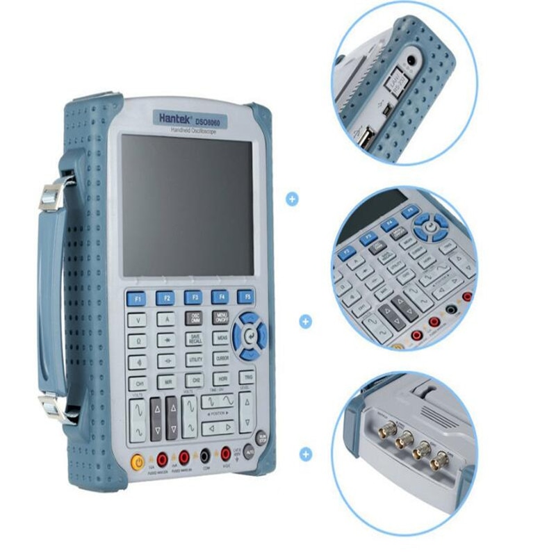 Osciloscopio 휴대용 휴대용 디지털 멀티 미터 오실로스코프 usb lcd 60 mhz 2 채널 dmm 스펙트럼 분석기